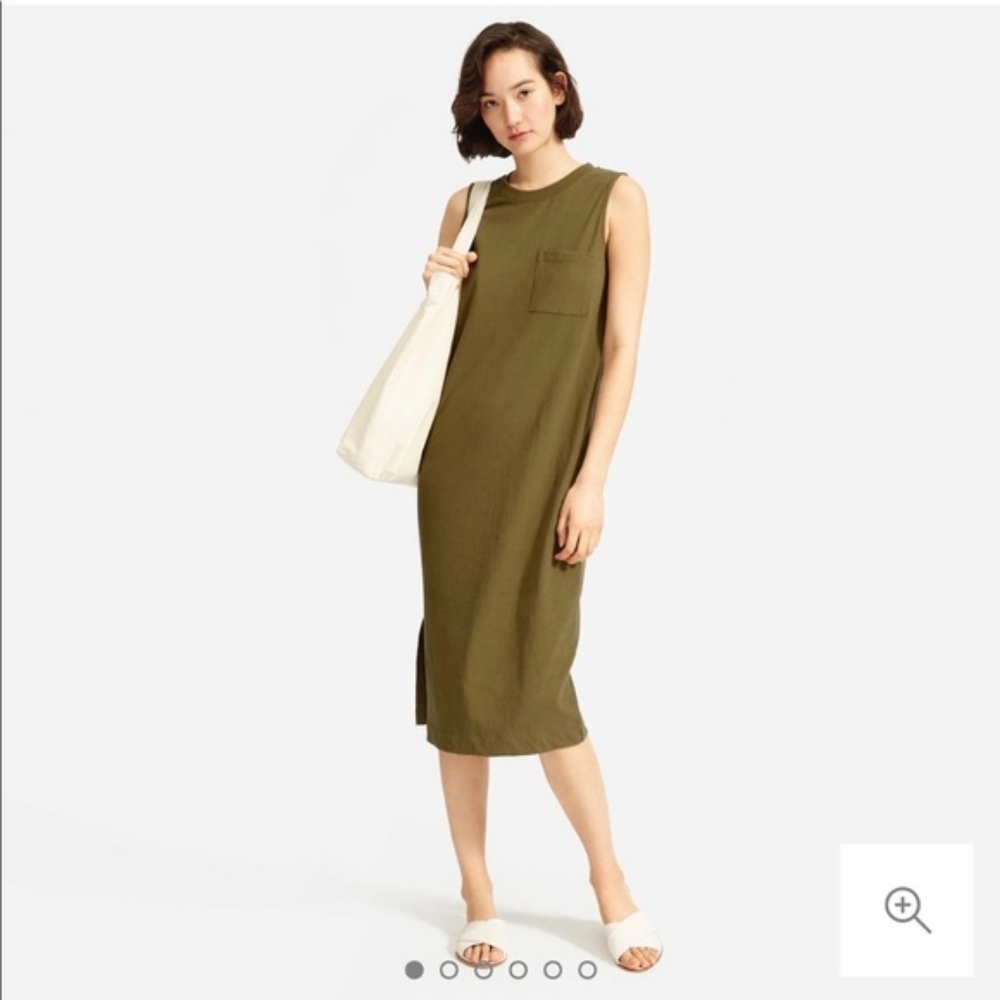 Everlane Long Weekend midi sleeveless tee dress